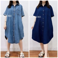 MAPLE DENIM SHIRT DRESS OVERSIZE DENIM DRESS
