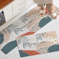 Nordic-style dust-free Leaf &amp; Bokashi floor mat + kitchen mat