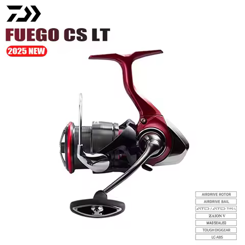 DAIWA 2025 New FUEGO CS LT Spinning Reel 5.3/5.7/6.2:1 175-325g Max Drag 12kg Fishing Reel For Seawa
