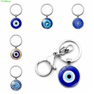 OUDIMEIDC Blue Evil Eye Pendant, Blue Evil Eye Trendy Evil Eye Keyring, Evil Eye Bead Keychain Lucky