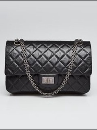 CHANEL Black 2.55 Reissue Classic Calfskin Leather Flap Bag