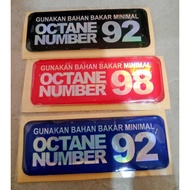Octane 92&98 Hologram Resin Sticker Motor