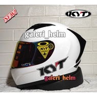 NEW HANDSOME PACKAGE KYT R10 HELMET SOLID WHITE 3D SPOILER | FULL FACE