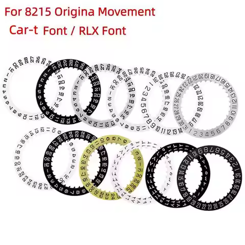 Watch Parts 8215 Movement White Black Silver Date Calendar Disc Wheel Rlx Font Car-t Font Date Wheel