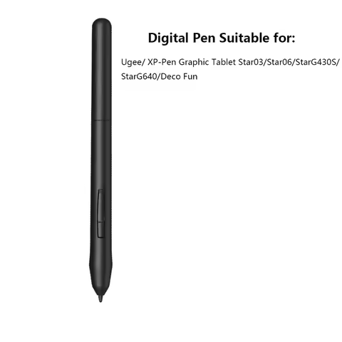 PN01 Battery-Free Passive Stylus with 5 Replace Nibs for XP-Pen / Ugee Graphic Tablet Star03/Star06/