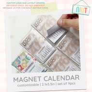 MAGNET CALENDAR PERSONALIZED 2.1x3.3IN by NIUT
