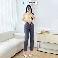 [12-13.9 |MUA 2 GIẢM 20K] Quần tây nữ đính khuy nút vàng thời trang GUMAC LQE0819