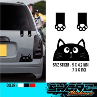 STIKER KUCING 5 / CAT STICKER / KUCING COMEL / STIKER KERETA