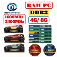 RAM PC DDR3/ D3 8G/ 4G BUS 2400/ 1866/ 1600 BRANDS - USED