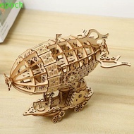 EPOCH Airship Model, Mechanical Design Wooden Construction 3D Wooden Puzzle, Toy Construction 3D Puz