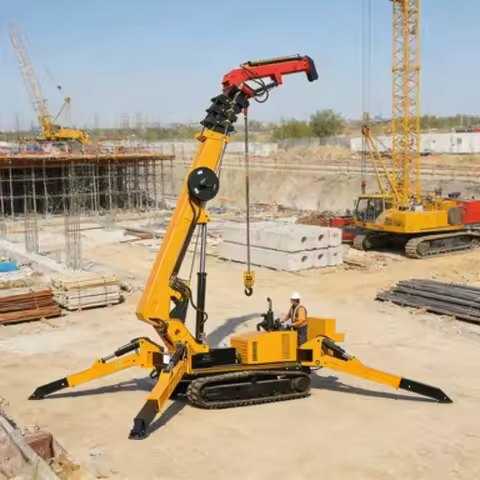 Customizable 3T Spider Crane Lifting Crane with 3m Fly Jib for Special Heavy Duty Industrial Lifting