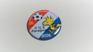 麥當勞－2006 史努比 糊塗塌客 活力世足 巴拉圭 紀念徽章 $30