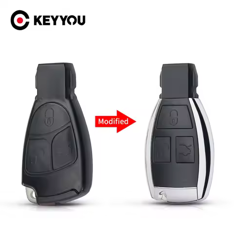 KEYYOU 2/3/4 Buttons Car Key Shell For Mercedes Benz B C E ML S CLK CL Modified Replacement Smart Au