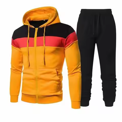2024 New Tracksuits Men's Clothing Men Sets Hoodie Set Zipper Sweatshirt Casual Sport Sweatpants Man