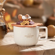 Starbucks Mid Autumn Maple Leafs Squirrel Ceramic Mug (450ml)