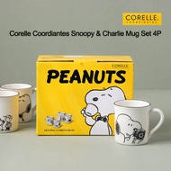 CORELLE PEANUTS SNOOPY MUG  4P SET Housewarming
