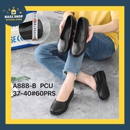 Women's Rubber Flat Shoes, Black Jelly School Loafers for Girls A888 Naai Shop