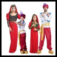 Halloween Adult Aladdin Arabian Princess Costume Children's Aladdin Prince Costume Red Arabian Costu