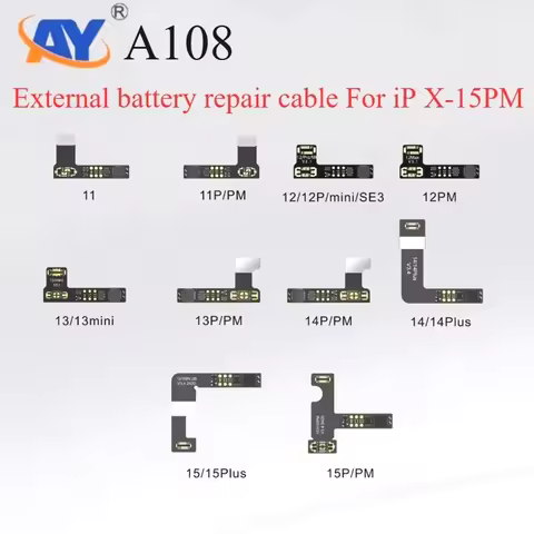 AY A108 Tag-on External Battery Repair Flex Cable Programmer For iPhone 11 12 13 14 15 Pro Max Batte