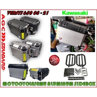 KAWASAKI VERSYS 650 08 - 20 MOTORCYCLE SEMI ALUMINIUM SIDE BOX HIGH QUALITY WATER PROOF 36LITER