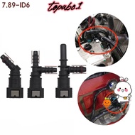 TOPABC1  Line Hose, 7.89 ID6 Bundy Tee Hose Coupler, Auto Accessories PA12 Plastic 45° Quick Release