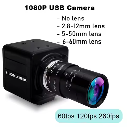 ELP 260fps 120fps 60fps High Speed USB Camera 1080P 60fps Optical Zoom Webcam OV4689 UVC PC Camera w