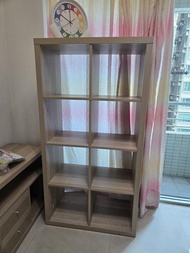 IKEA 木紋 8格 收納架 書架 櫃