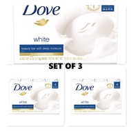 ( SET OF 3 )  Dove Soap Bar 135g ( WHITE )