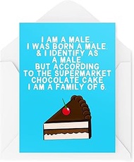Funny Greeting Cards | I Am A Female I Was Born A Male | Birthday, Brother, Father, Boyfriend, Husba