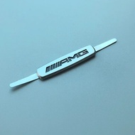 Ellipse Long Silver Bar Badge Metal Seat Trunk Fender Logo Car Emblem for Mercedes Benz AMG S400 S50