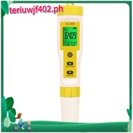 Chlorine Meter CL2/H2/Temperature Meter Water Quality Tester for Pools Drinking Water Aquarium Aquac