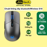 Chuột Không Dây Pin Sạc JINOTECH G10 Chống Ồn Kết Nối Bluetooth 5.0 và Wireless 2.4G Pin 5 Tuần cho