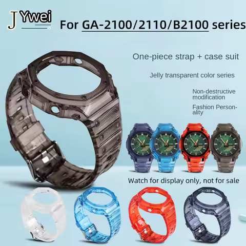 GA2100 GAB2100 case band for Casioak GA-2100 GA-B2100 GA-2110 transparent Bezel silicone Strap brace
