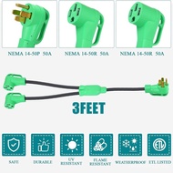 High Power 1450RN14-50P Four-Core * American Standard Power Cord Branch 2 Sockets Dryer RV Socket C7