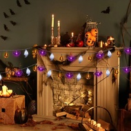Halloween Pumpkin String Light led Atmosphere Decorative Light Ghost Bat Skull Battery Box String Light Arrangement