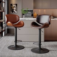 Bar Stool  Adjustable Swivel Backrest High Stool IQFU