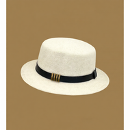 French-English Style Wool Felt Flat Top Hat