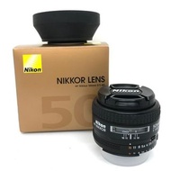 Nikon Af 50mm F1.4D 鏡身鏡片完美 原裝遮光罩 包裝全齊