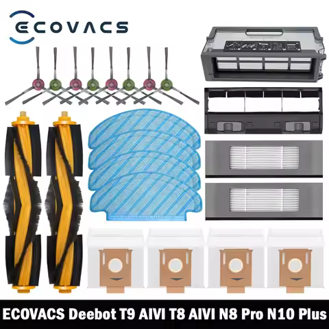 ECOVACS Deebot T8 AIVI T9 AIVI N8 Pro AIVI N9 N10 N10 Plus Accessories Main brush, side brush, filte