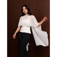 INDILANE - VEIL Flowy Sheer Cape Chiffon Silk