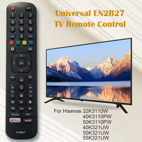 Universal EN2B27 TV Smart Remote Control Replacement for Hisense 32K3110W 40K3110PW 50K3110PW 40K321