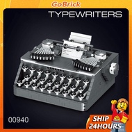 Vintage Time Typewriter Building Block Model Assembly Toy Ornaments Gifts Compatible With Lego 21327