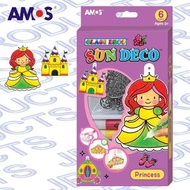 AMOS - 韓國 AMOS 繪畫玻璃彩連掛飾膠牌, 公主 10.5毫升 x 6色(小盒裝) #SD10P6-P《香港行貨》