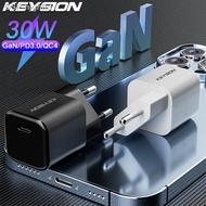 เครื่องชาร์จ GaN 30W Hjghfhf KEYSION 3.0 USB Type C แบบตัวแปลงขนาดเล็กเร็วตัวชาร์จไฟสำหรับ iPhone QC4 14 S23 Xiaomi12