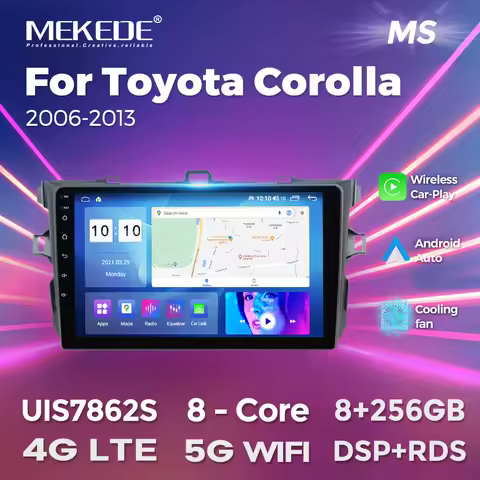 MEKEDE UIS7862S 8-Core Car Radio Video Multimedia Player For Toyota Corolla E140 150 2006-2013 GPS R