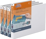 QuickFit Heavy-Duty Landscape 3-Ring Binder, Round Ring, 8 1/2 Inches by 11 Inches, 1 Inch, White, P