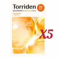 【5片】TORRIDEN 維C美白保濕透肌面膜 【平行進口】8809784602187_5 EXP.2027.03.25