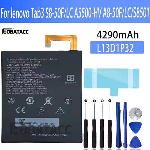2025 years New Original Battery L13D1P32 For lenovo Tab3 S8-50F/LC A5500-HV A8-50F/LC/S8501 Battery 
