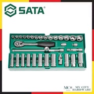 SATA 09902 33pc 3/8" Dr 6Point Hand Socket Tray Set