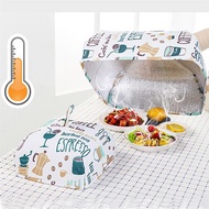 Square Foldable Insulated Food Cover with Aluminum Foil Winter Table Hot Food Insulation Dish Cover